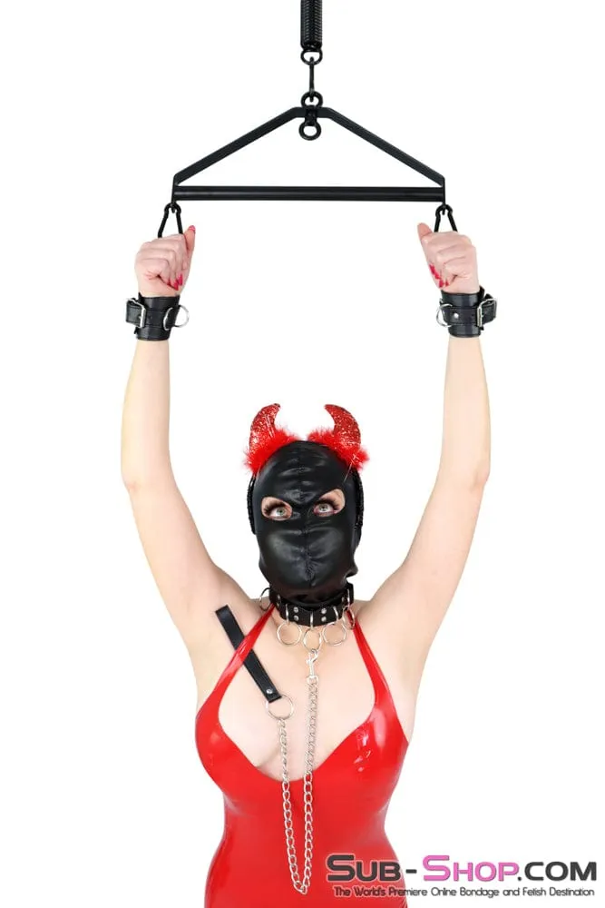 0971DL      Five Ring Dark Fantasy Bondage Slave Collar