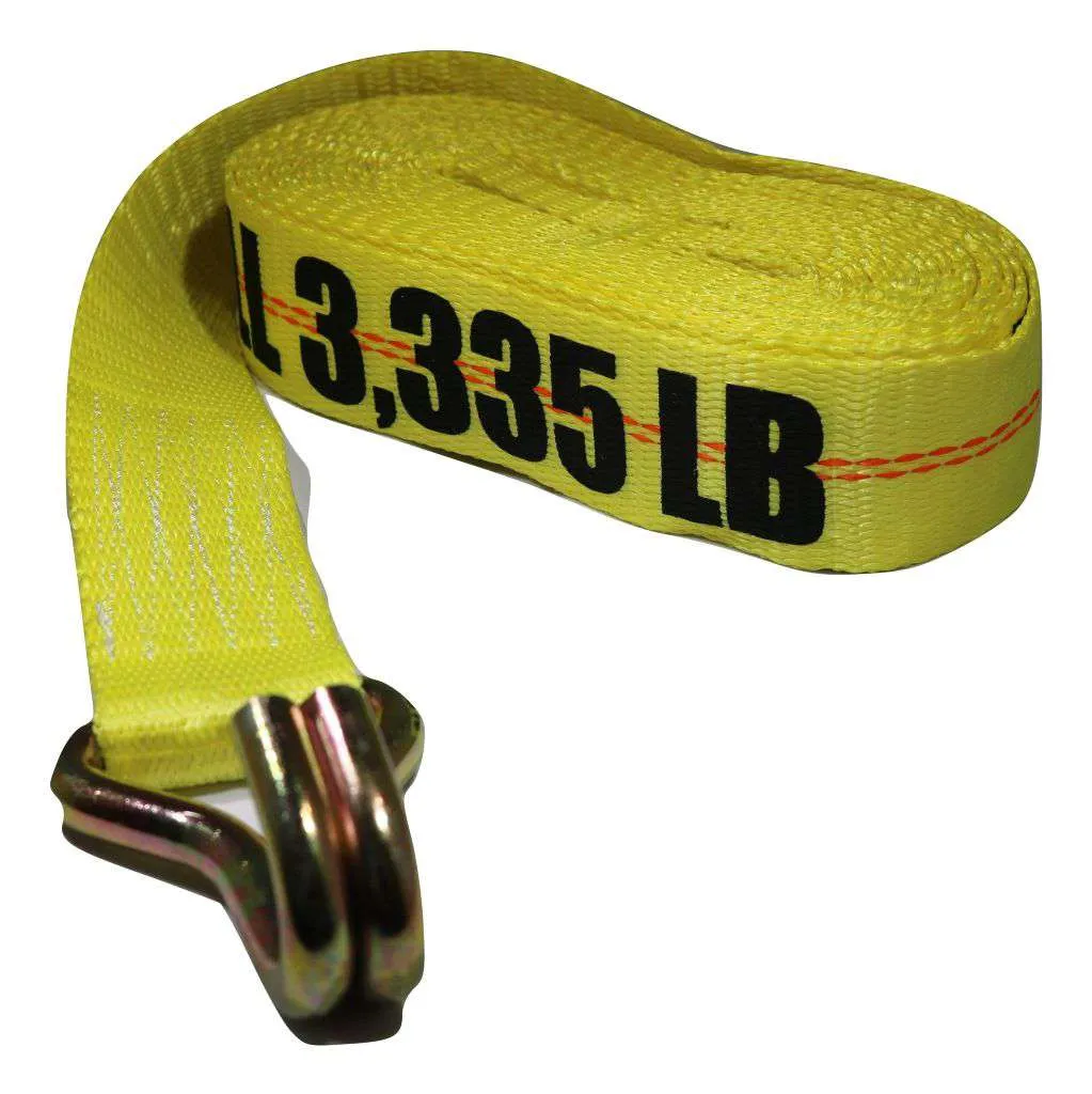 2" Winch Strap w/ Wire Hook  | LENGTH OPTIONS