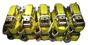 2" x 27 Ft. Flatbed Ratchet Strap w/ Wire Hooks 10 PACK | R27W