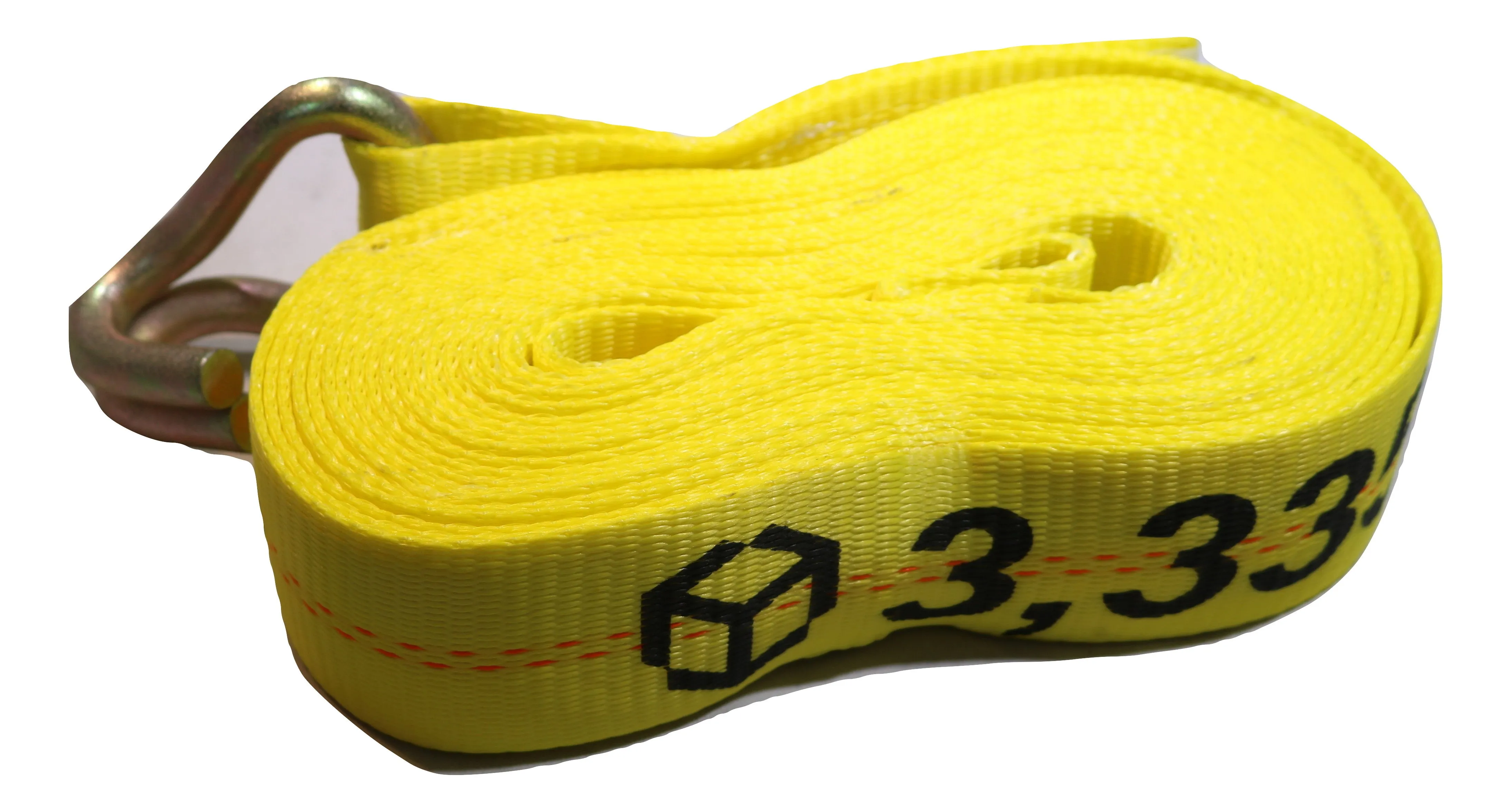 2" X 27 Ft. Ratchet Strap w/ Double J Wire Hooks - 3335 lbs WLL