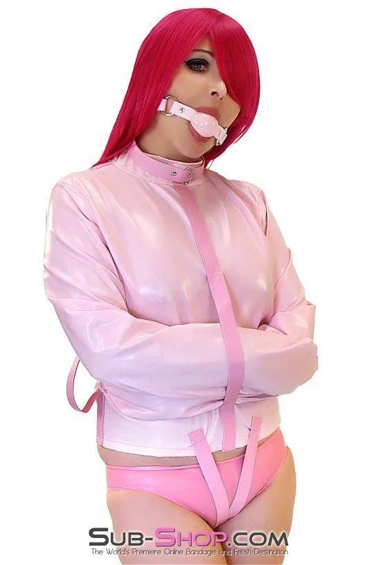 7053A-SIS      Sissy Submissive Pretty Princess's Submission Pink Leather Ballgag