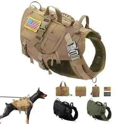 Adventure Paws Tactical Dog Harness with Essentials Bag