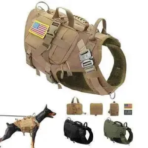 Adventure Paws Tactical Dog Harness with Essentials Bag