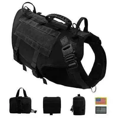 Adventure Paws Tactical Dog Harness with Essentials Bag