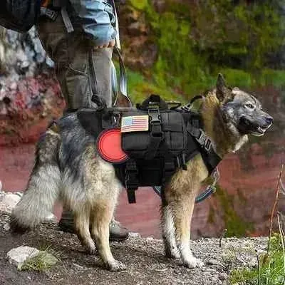 Adventure Paws Tactical Dog Harness with Essentials Bag