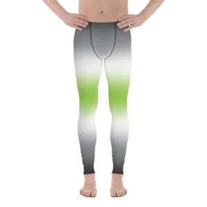 Agender Pride Men's Leggings Yoga Pants in Ombre