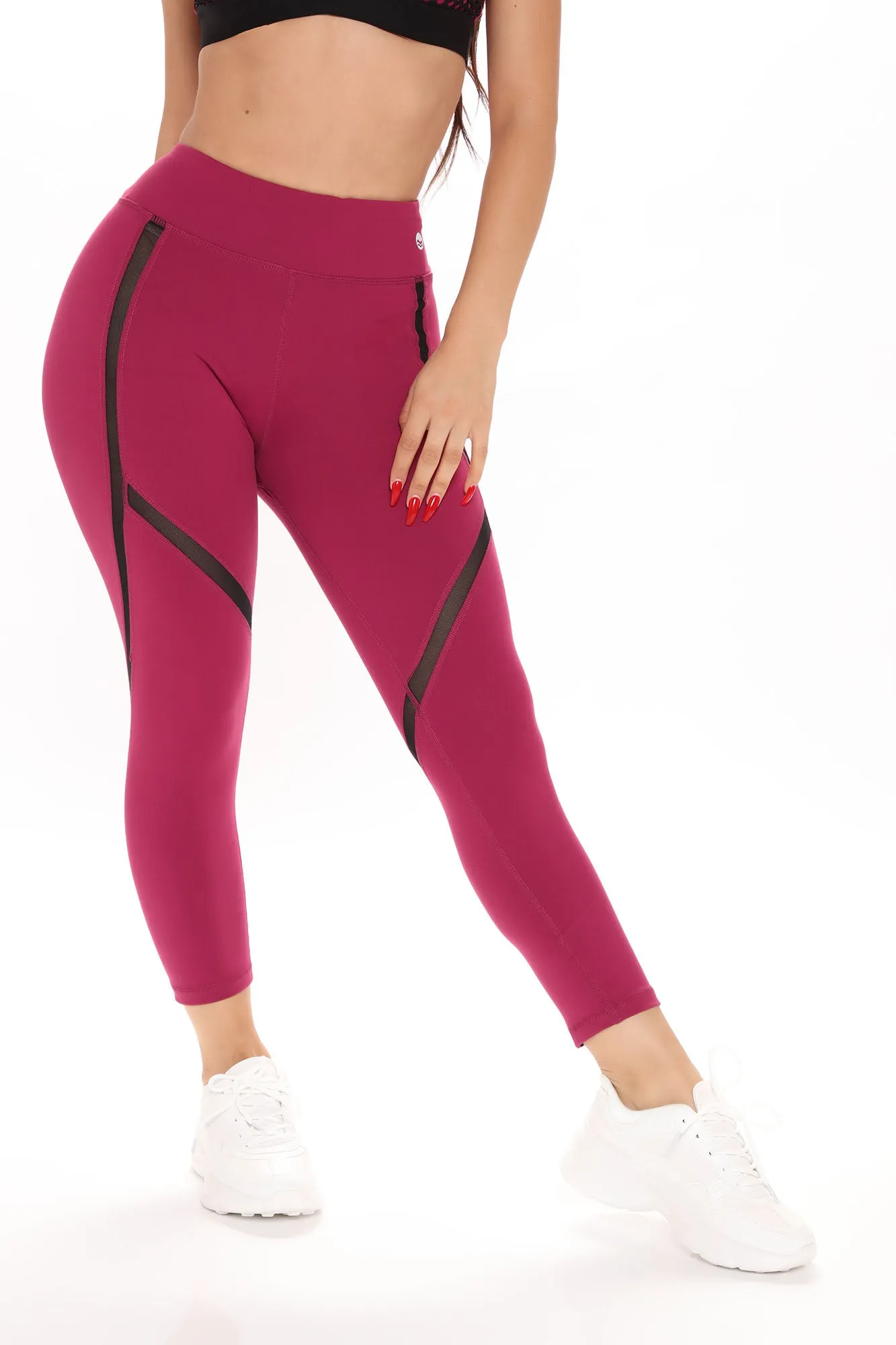 All In Your Head Active Leggings - Wine