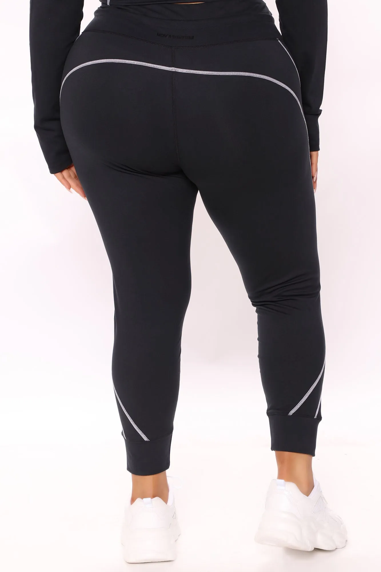 All You Got Active Contrast Stitch Super Soft Jogger Legging - Black