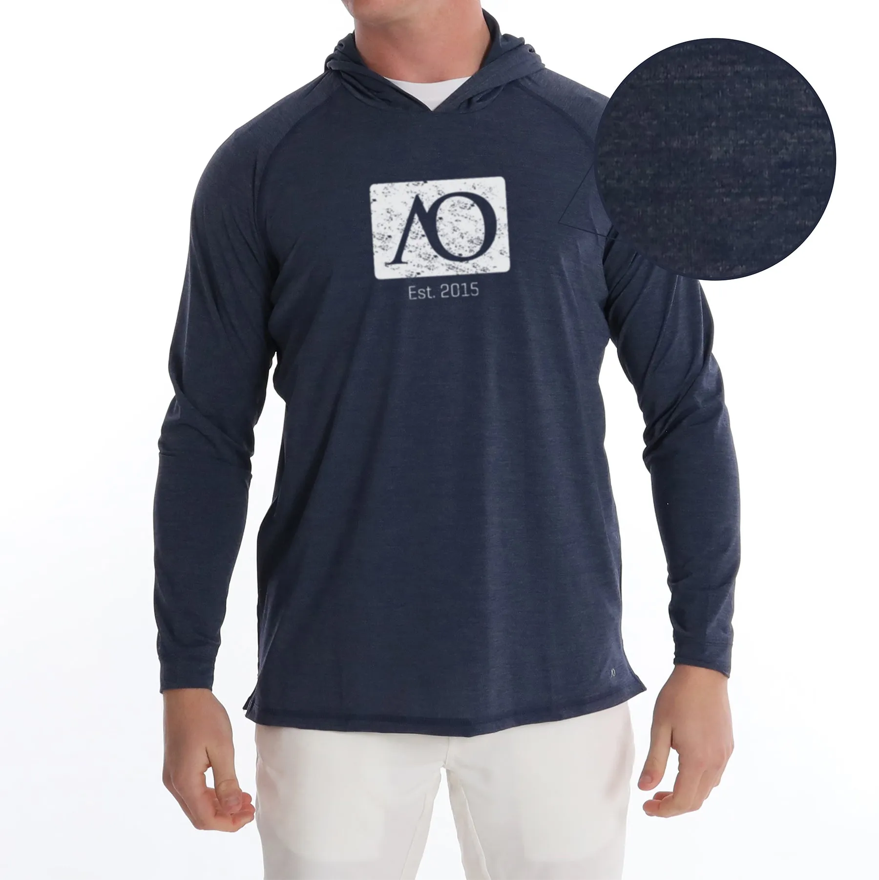 Anguilla Hoodie AO Graphic - Navy Heather