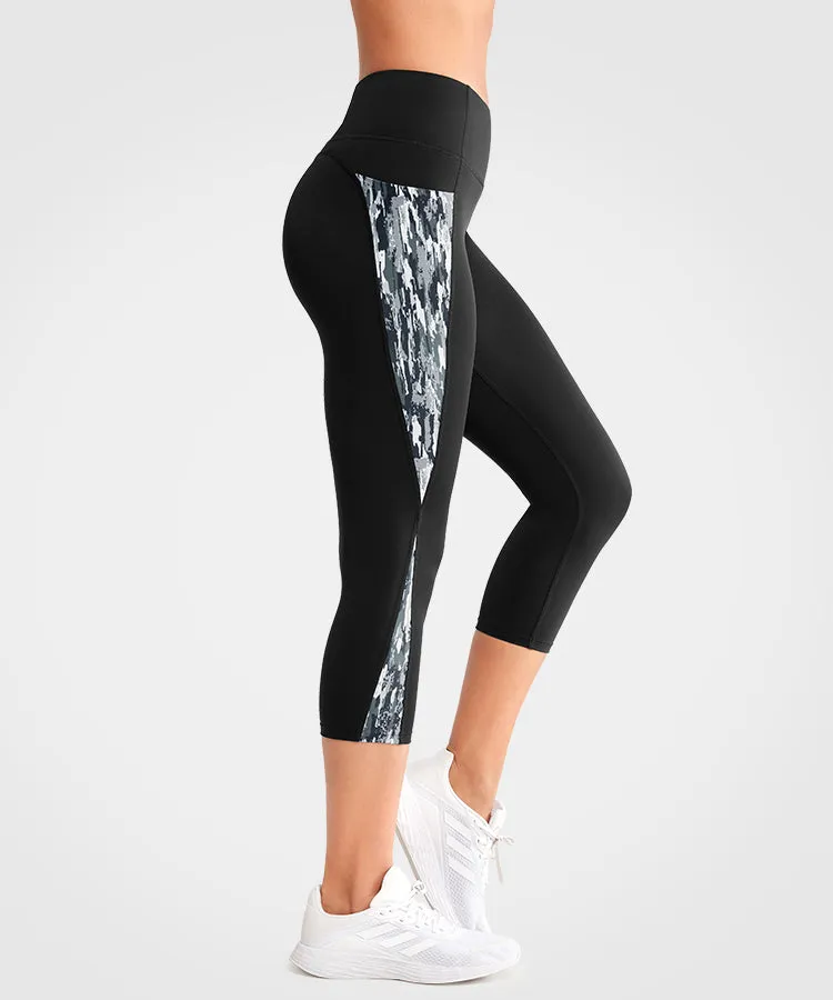 Anywhere Stretchy Solid Breathable leggings 21"| Women's High Support Capri leggings