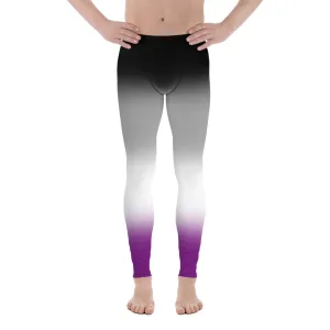 Asexual Ace Pride Men's Leggings Yoga Pants in Ombre