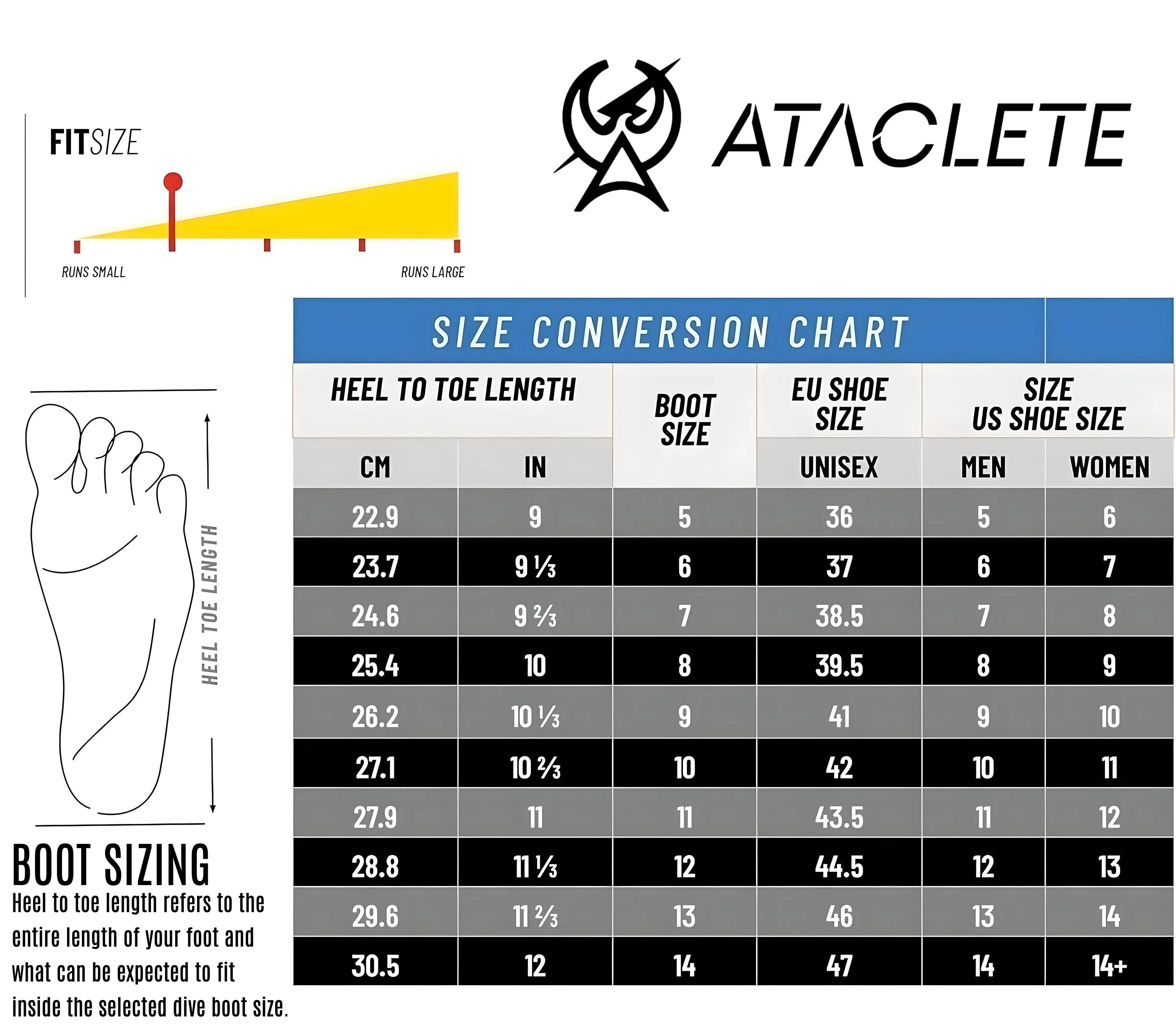 ATACLETE 3mm Neoprene Dive Boots