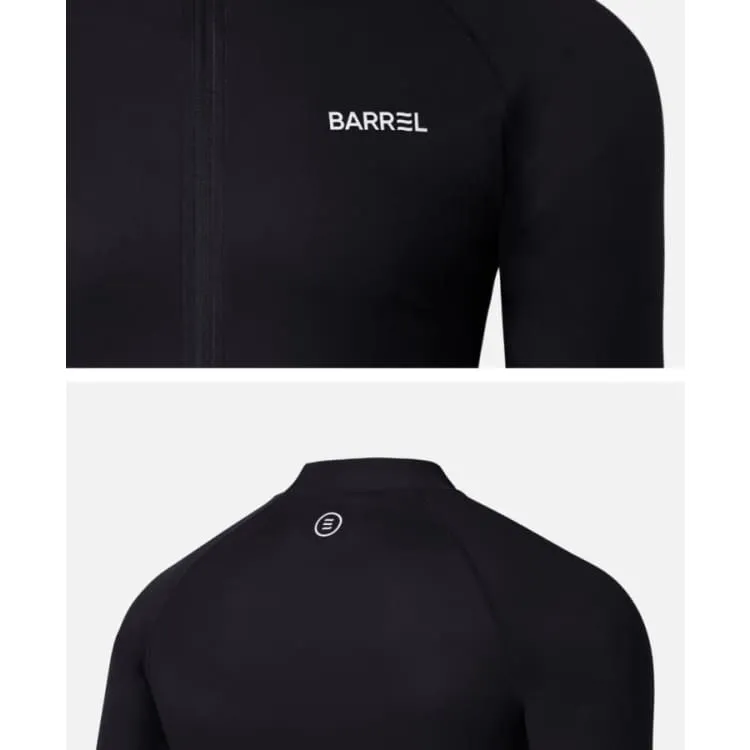 Barrel Men Essential Zip-Up Rashguard-BLACK