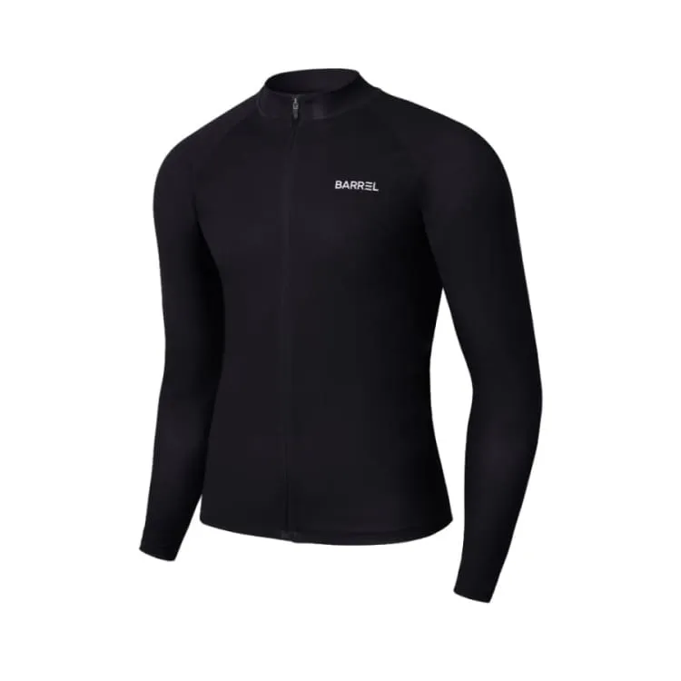 Barrel Men Essential Zip-Up Rashguard-BLACK