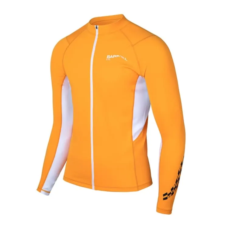 Barrel Mens Move Zip-Up Rashguard-ORANGE