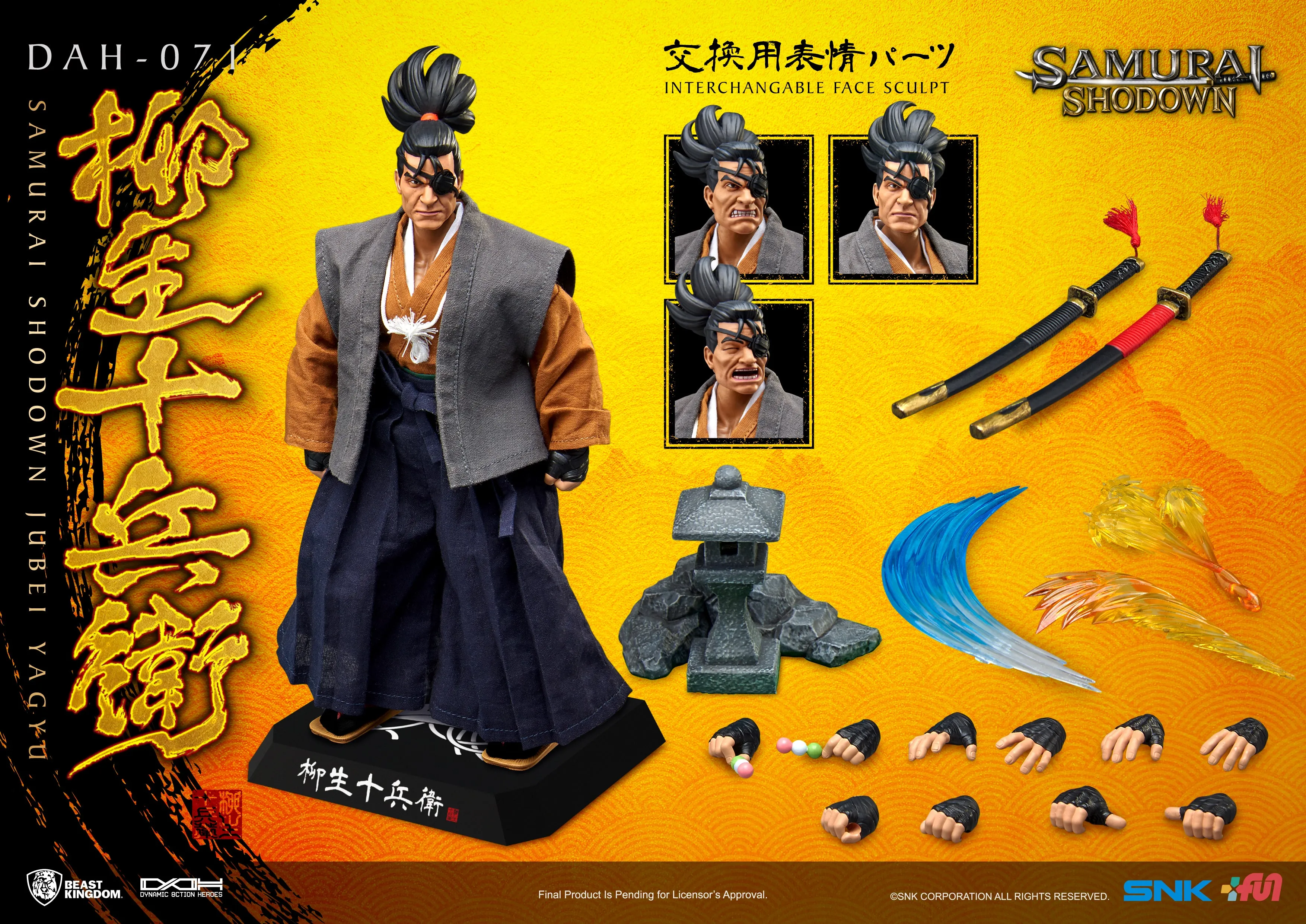 Beast Kingdom DAH-071 SNK Samurai Shodown: Jubei Yagyu Dynamic 8ction Heroes Action Figure