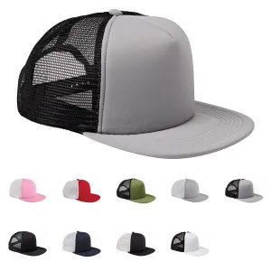 Big Accessories BX030 5-Panel Foam Front Trucker Cap