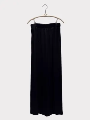 BRYNN HIGH RISE PULL ON WIDE LEG PANT - BLACK