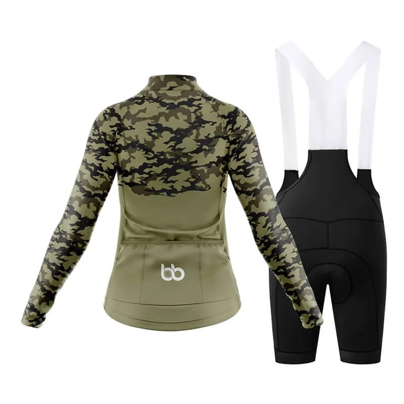 Camouflage Neck Club Cycling Kit (V1) (Green)