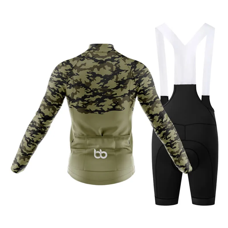 Camouflage Neck Club Cycling Kit (V1) (Green)