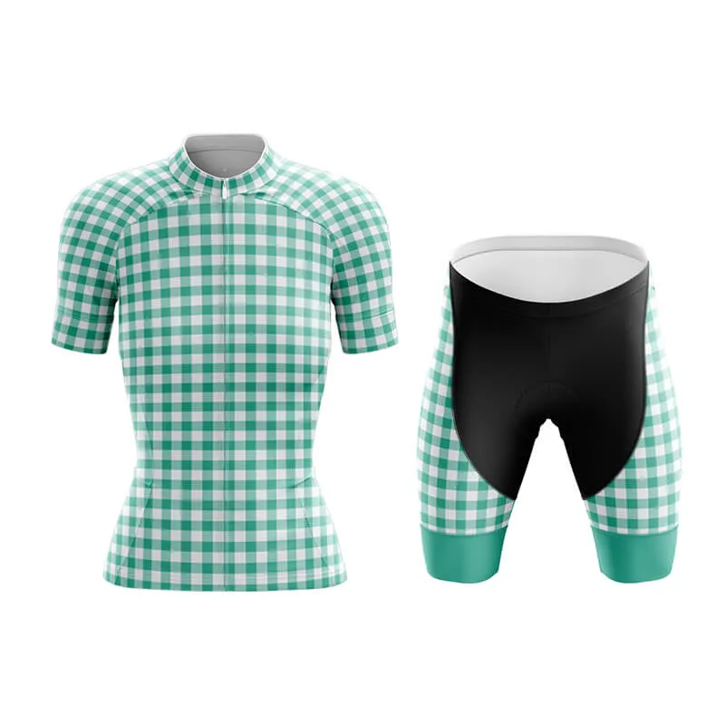 Checkered (Green) Club Cycling Kit