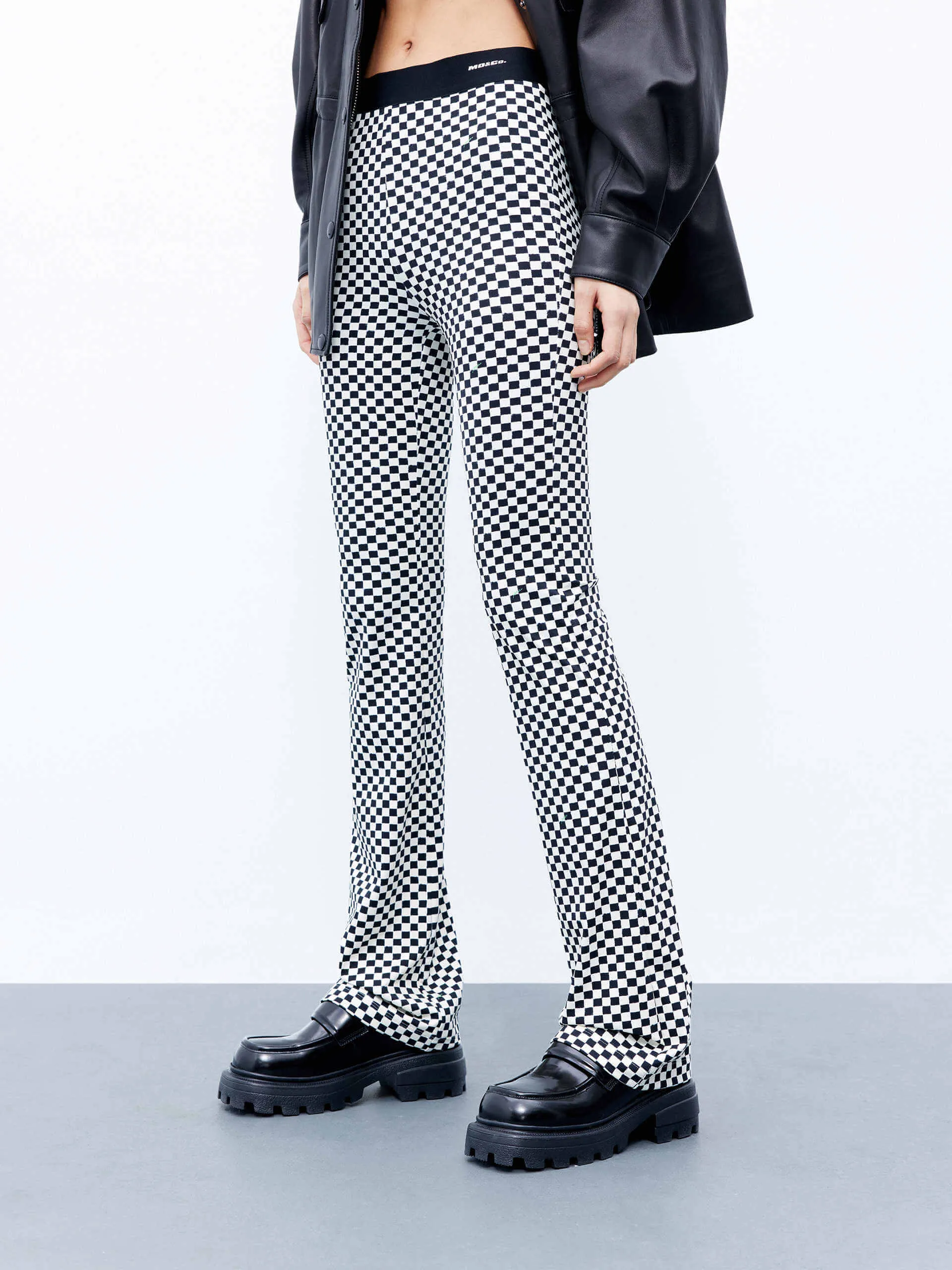 Checkered Super Stretch Pants