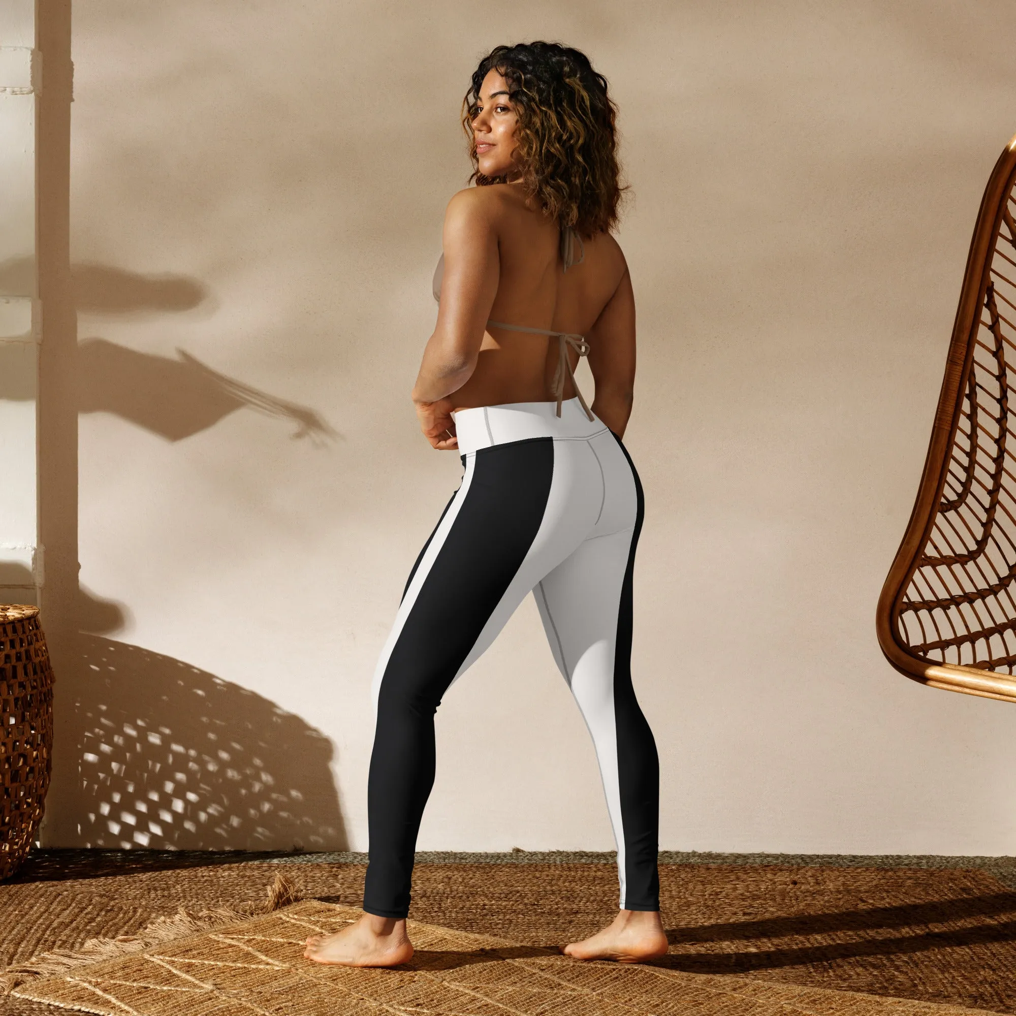 DTI Black Stripe Yoga Leggings