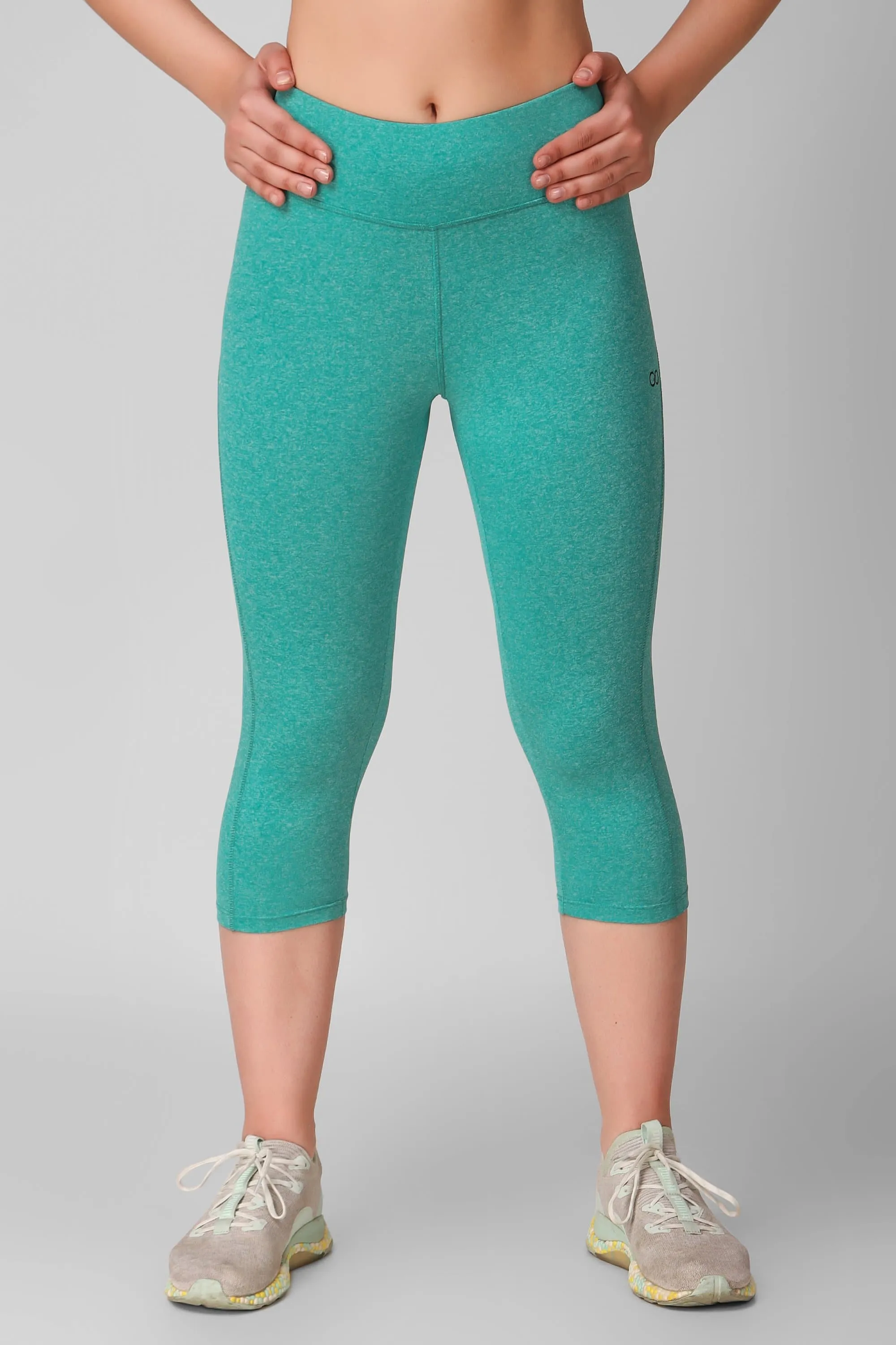 Essential Hardcore Seafoam Green Marl Capri Leggings