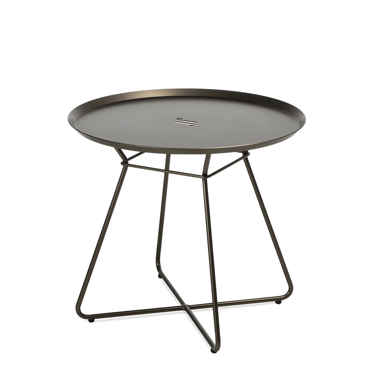 freifrau | leyasol outdoor coffee table | large | steel bronze glaze