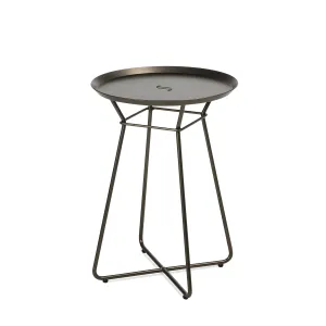 freifrau | leyasol outdoor coffee table | small | steel bronze glaze