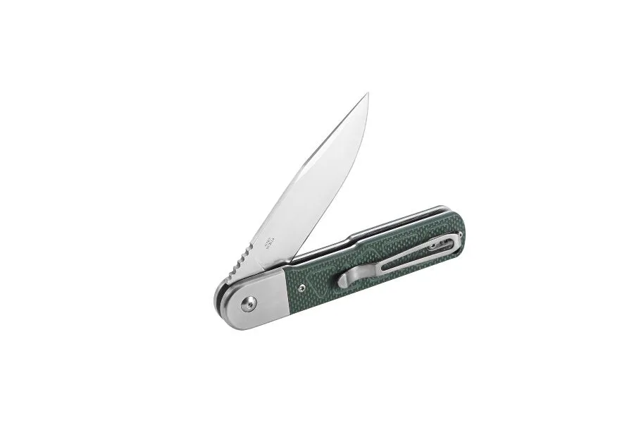 Ganzo G767-GB Button Lock Folding Knife (Green G10 Handle)