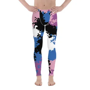 Genderfluid Pride Men's Leggings Yoga Pants- Camo