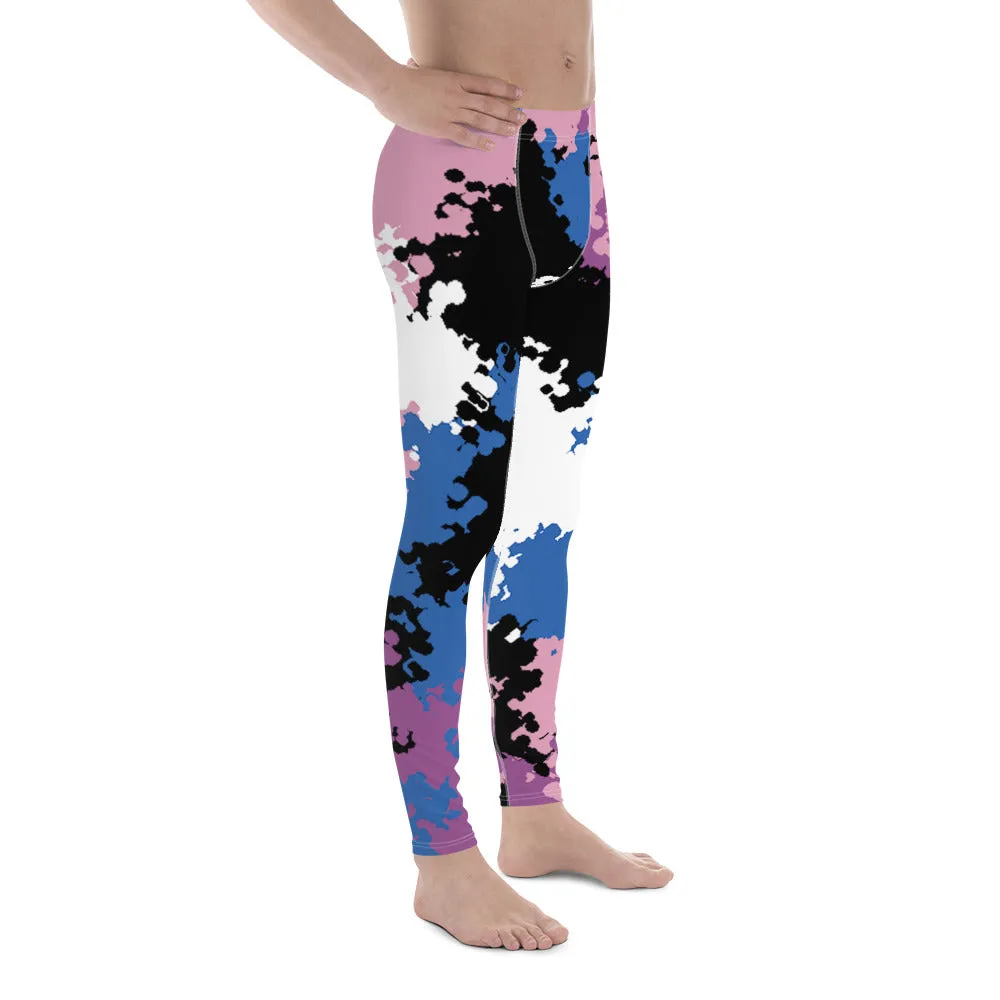 Genderfluid Pride Men's Leggings Yoga Pants- Camo