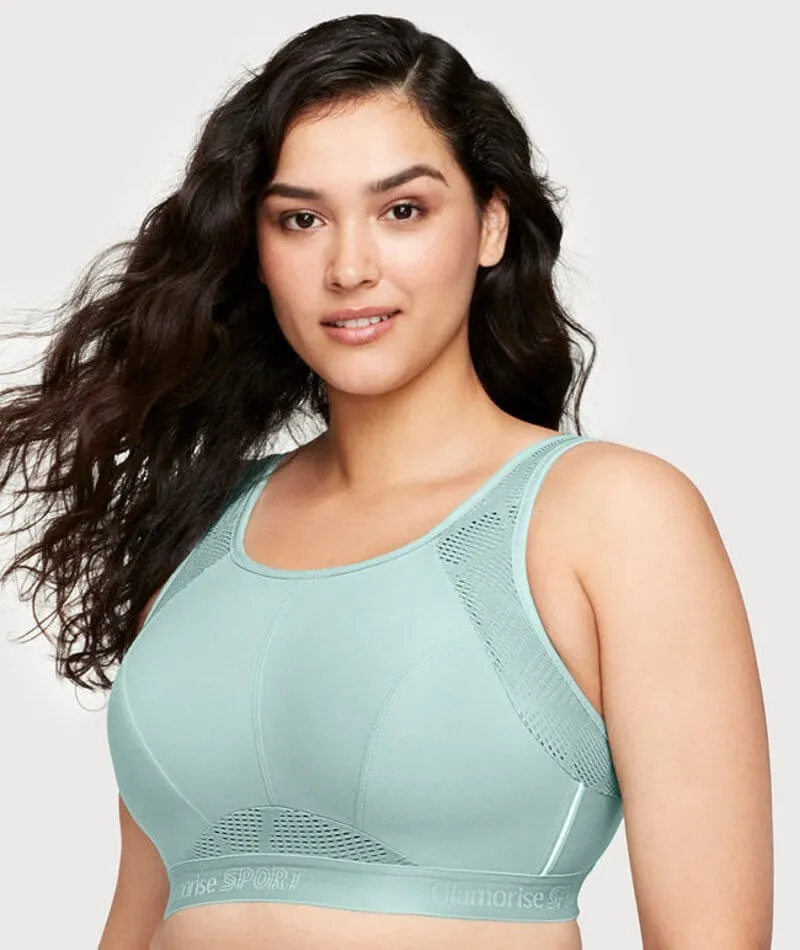 Glamorise No-Sweat Mesh Wire-Free Sports Bra - Jade