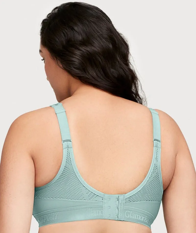 Glamorise No-Sweat Mesh Wire-Free Sports Bra - Jade