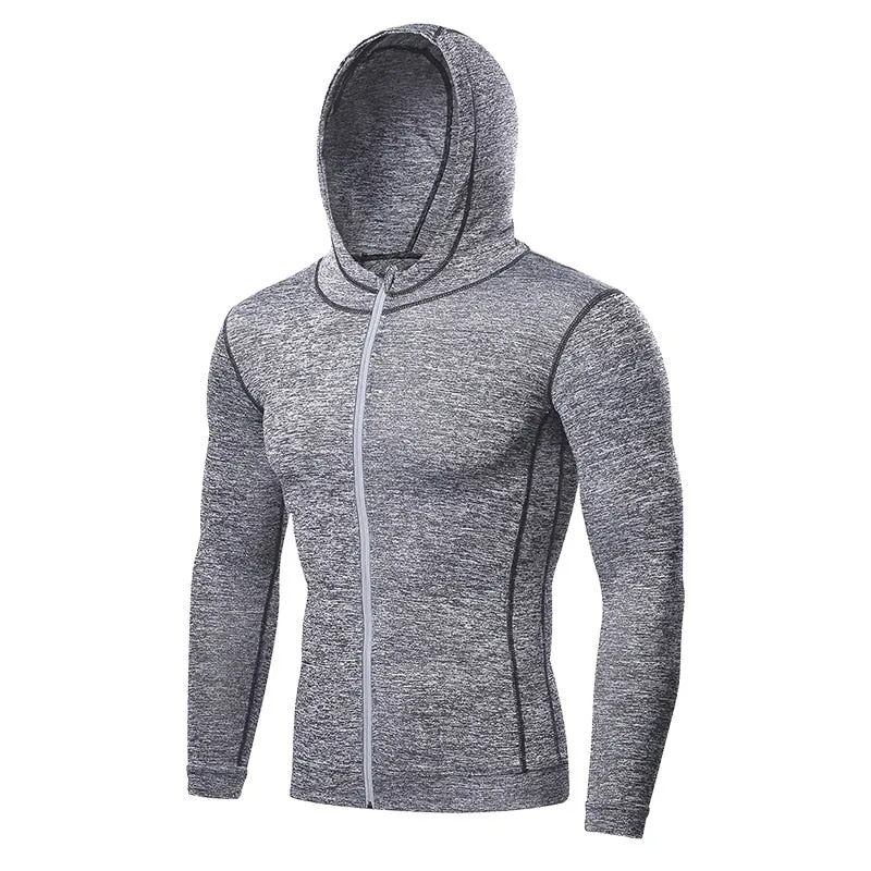 Gym Men's Running Hoodies Male Fitness Sport Jacket Workout Coat Sportswear Jogging Hooded Shirt Outdoor Sweatshirt