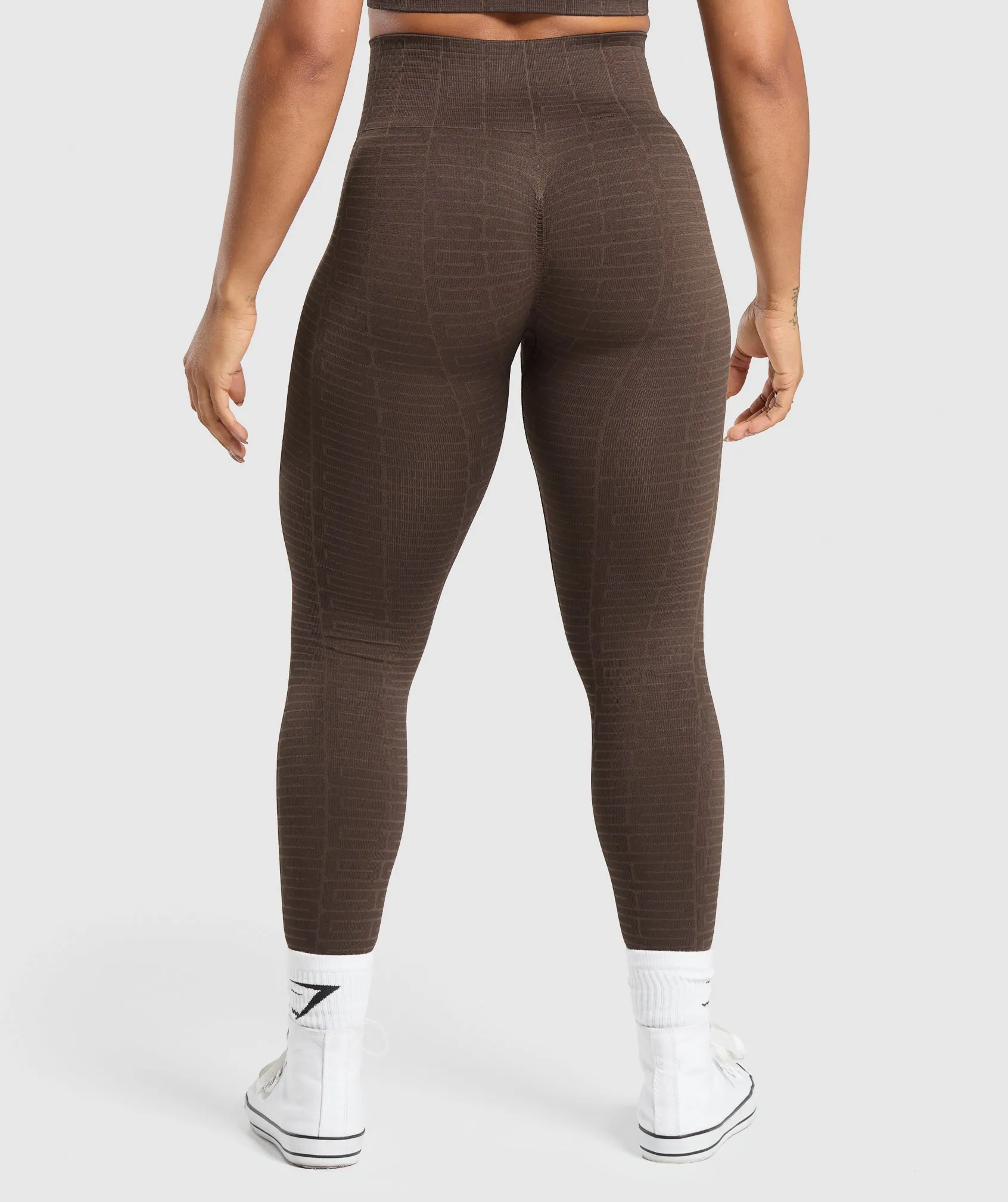 Gymshark Adapt Monogram Seamless Leggings - Archive Brown/Soul Brown