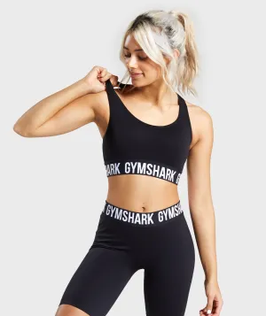 Gymshark Fit Sports Bra - Black/White