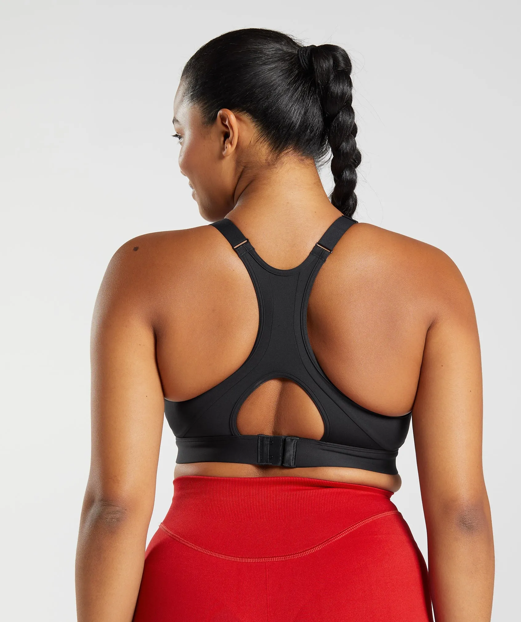 Gymshark High Neck High Support Sports Bra, B/C-E/F - Black