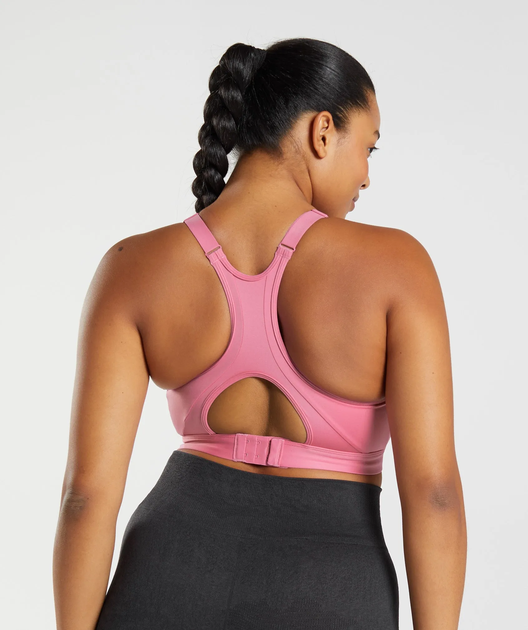 Gymshark High Neck High Support Sports Bra, B/C-E/F - Bloom Pink