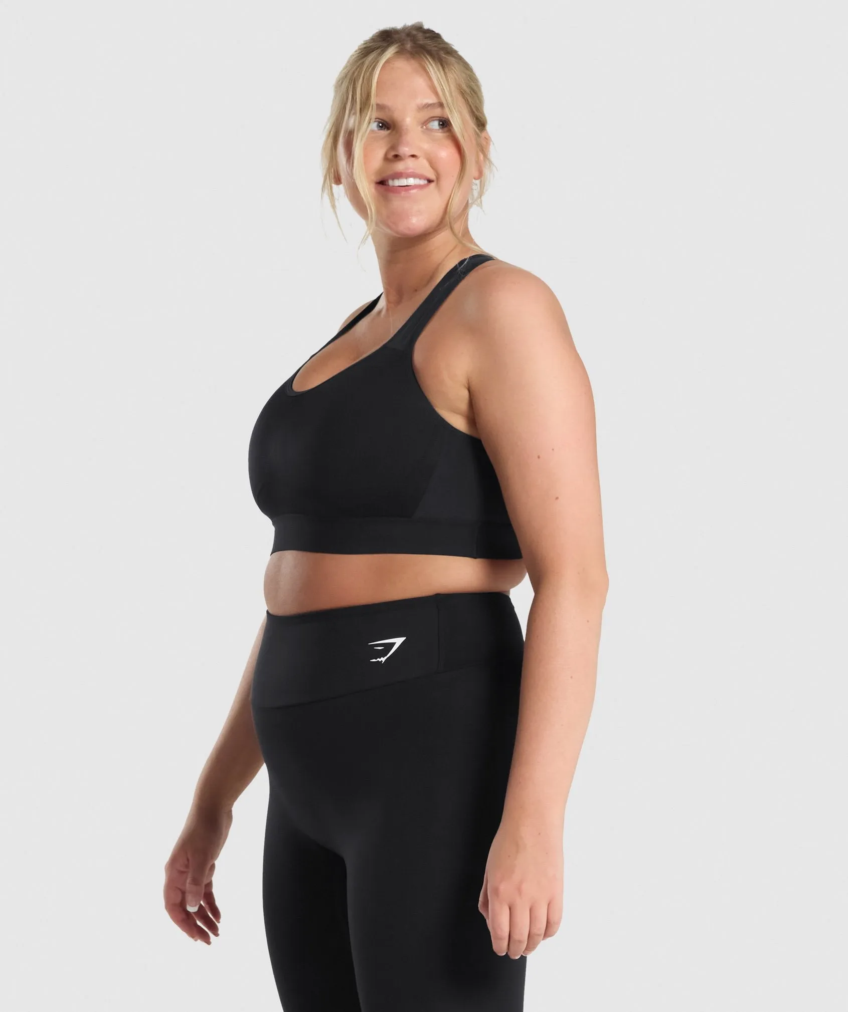 Gymshark Lightweight High Support Sports Bra -  Black