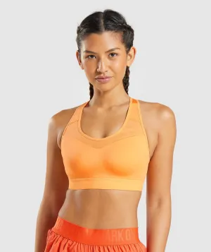 Gymshark Open Back Sports Bra - Apricot Orange