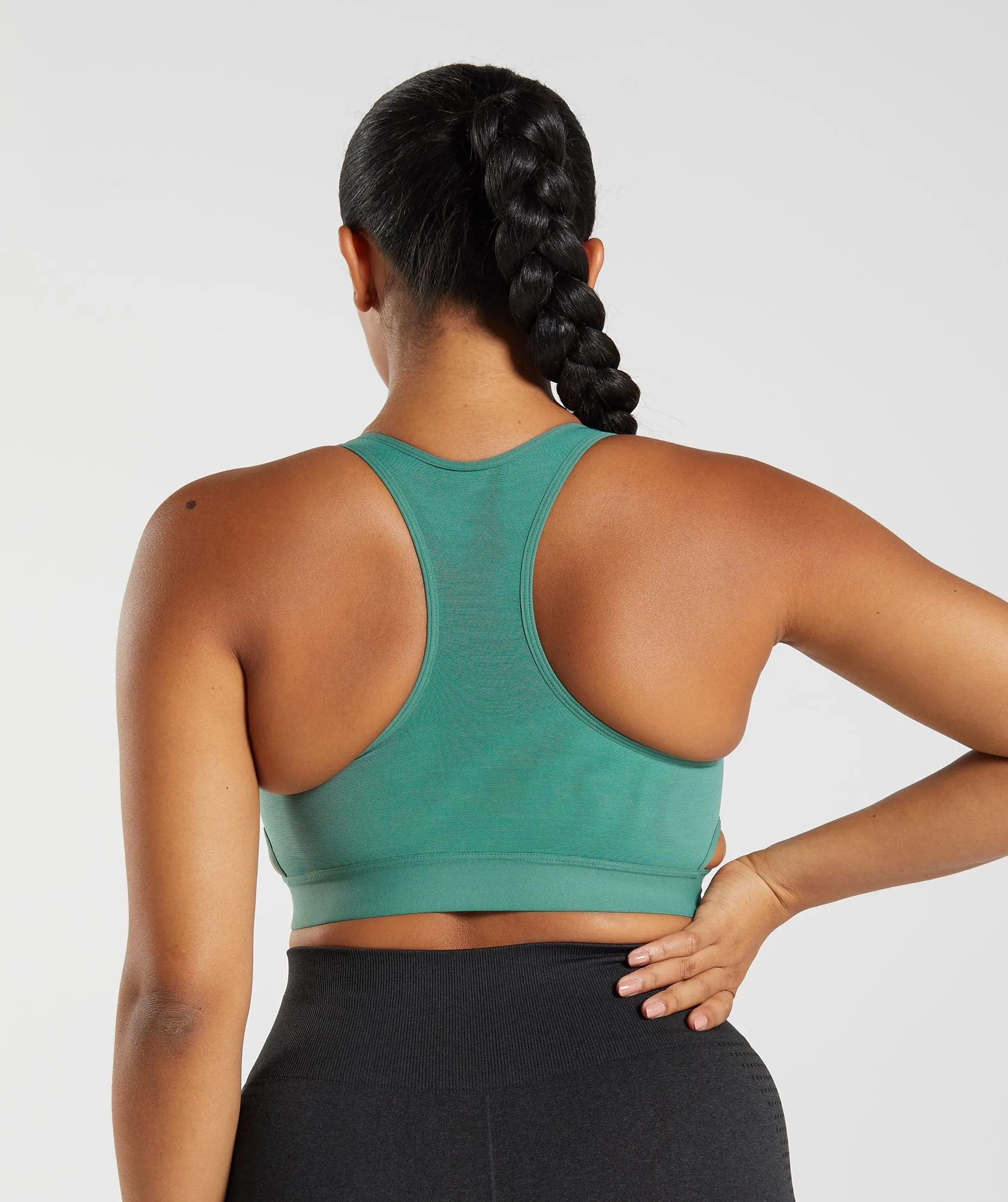 Gymshark Racerback High Support Sports Bra, B/C-E/F - Hoya Green