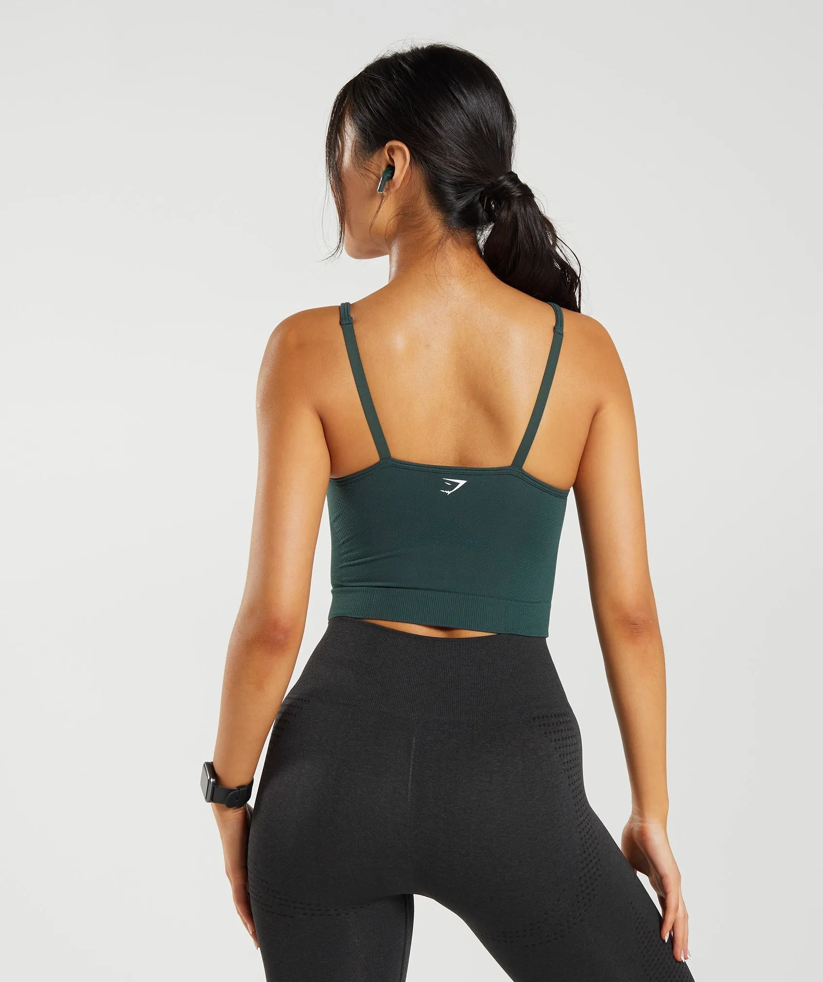 Gymshark Vital Seamless 2.0 Midi Tank - Woodland Green Marl