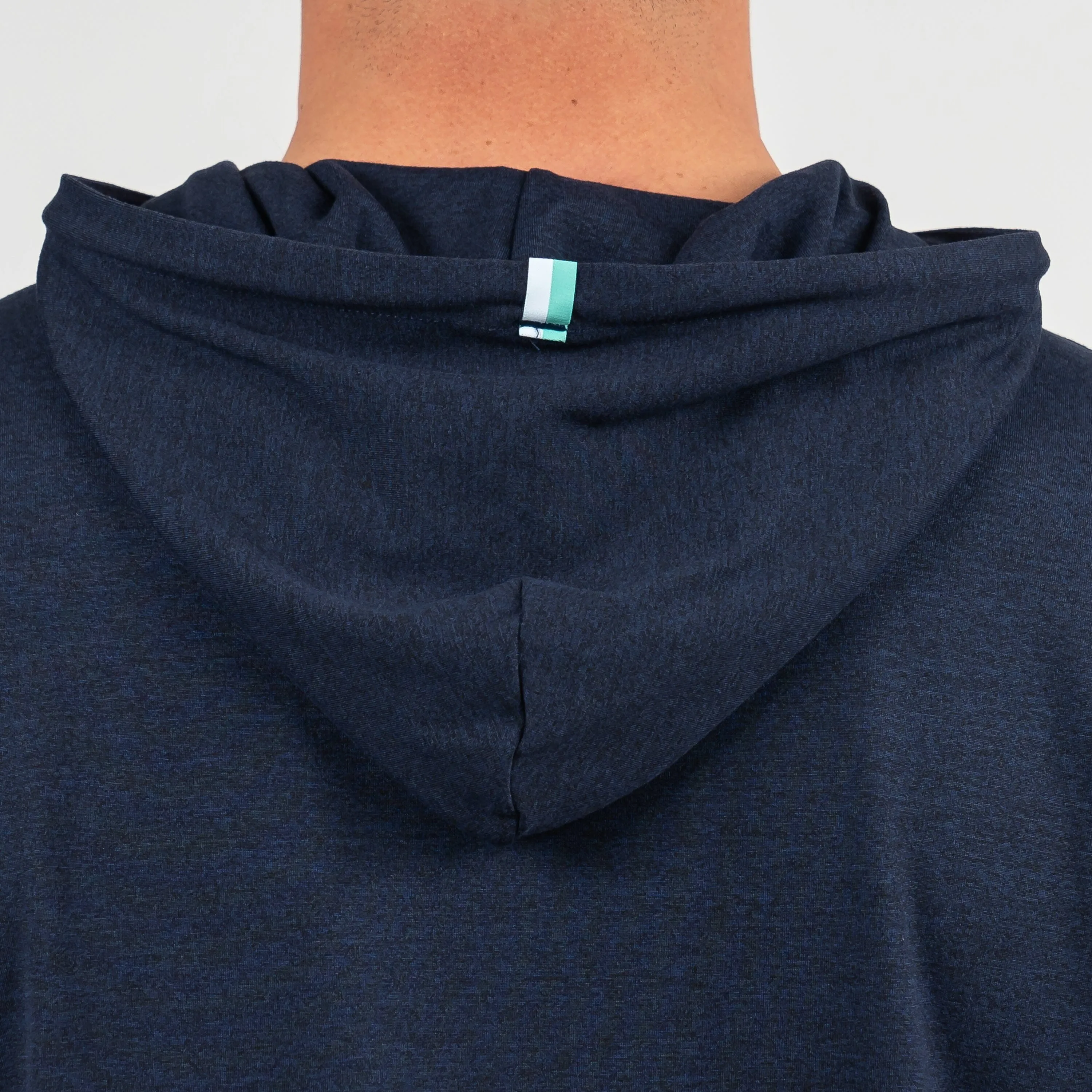 Hesi Performance Hoodie | Heather - Admiral Navy/Fleet Navy - Mint Green