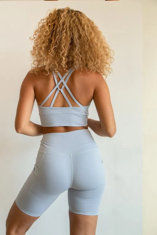 High Waist Yoga pants Short Side Pocket