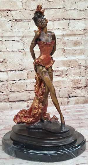 Hot Cast Handcrafted Spanish Dancer Bronze Sculpture Home Office Decor LTD EDT