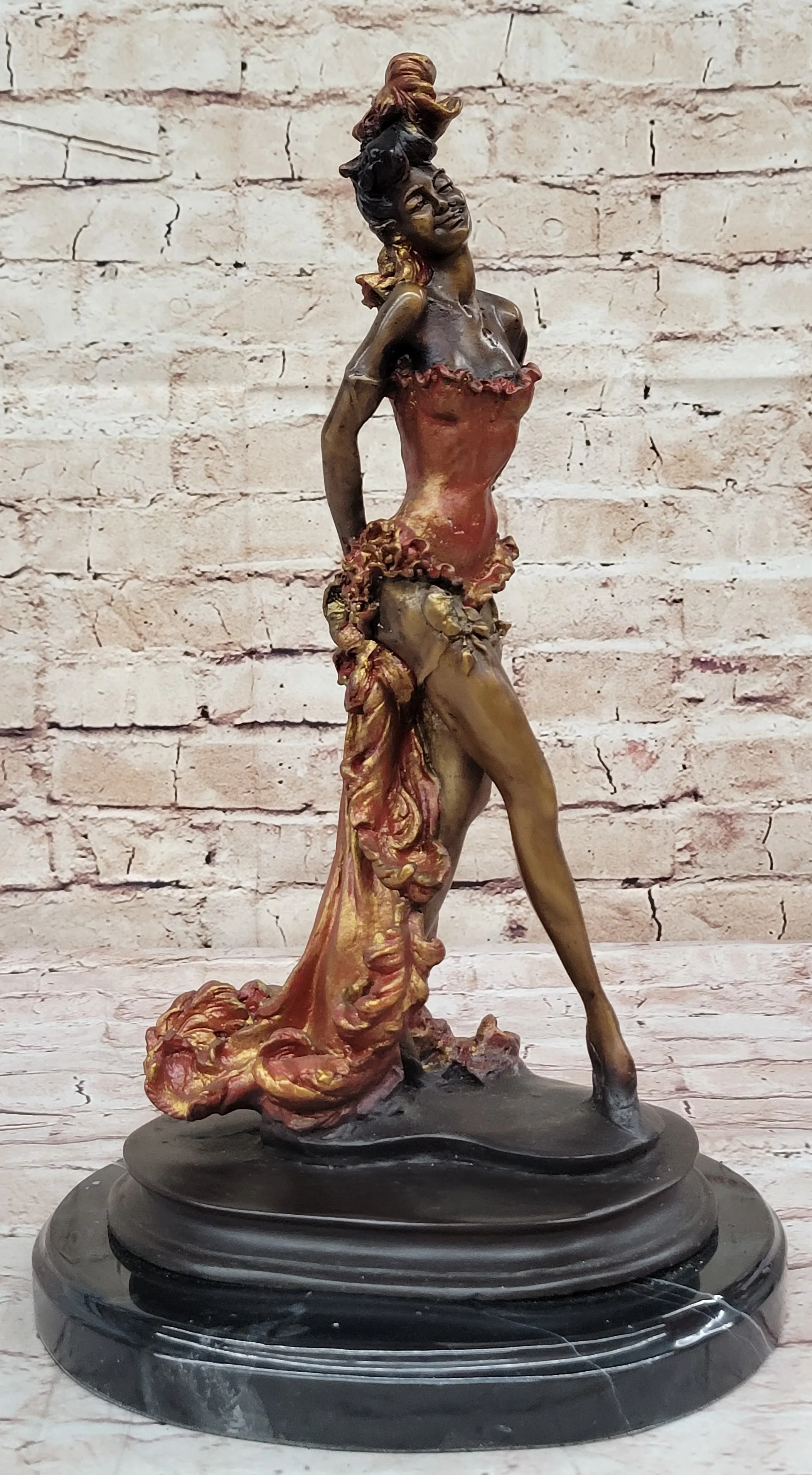 Hot Cast Handcrafted Spanish Dancer Bronze Sculpture Home Office Decor LTD EDT