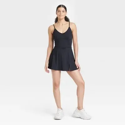 JoyLab Women's Corset Detail Active Mini Dress: Moisture-Wicking Built-In Shorts