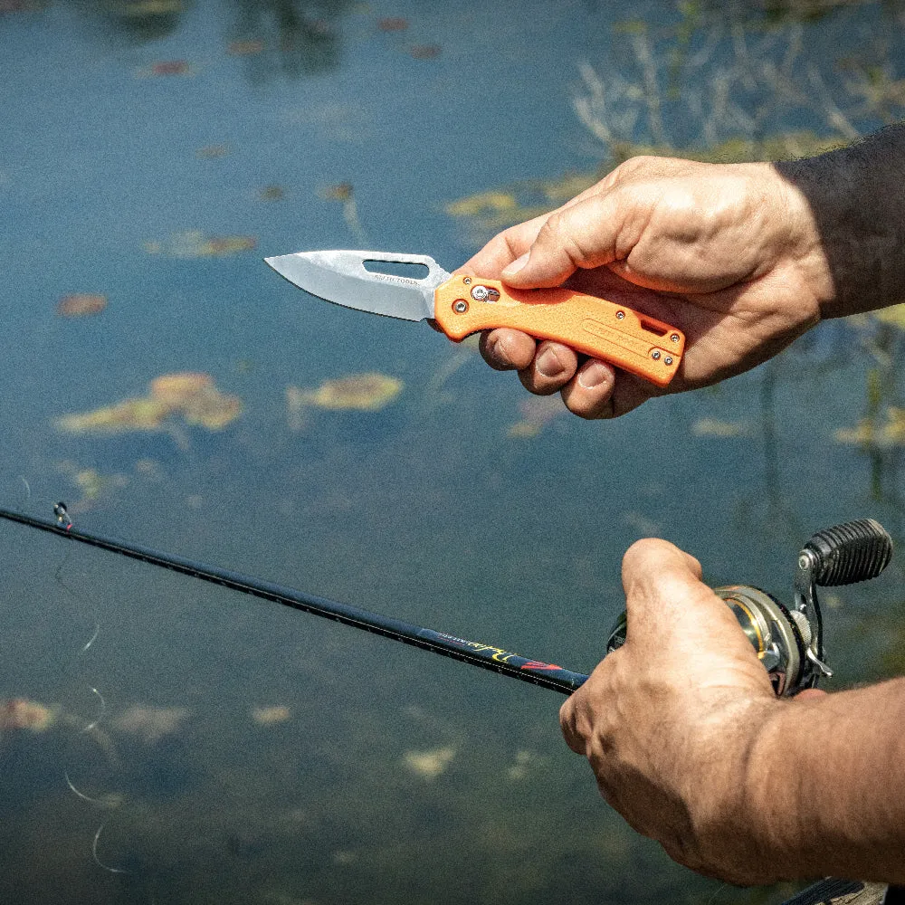 Klein OFK000ORT KTO Resurgence Fishing Knife, Drop Point Blade, Orange Handle